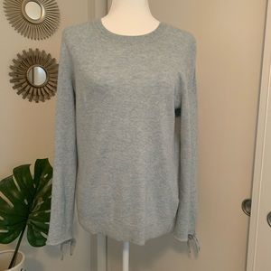 Banana Republic light blue tie detail sweater